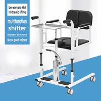 Transfert de patient du lit aux chaises - Chaise de transfert hydraulique avec fonction toilette pour personnes à mobilité réduite