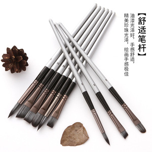 Ensemble de 24 pinceaux en nylon pour peinture à l'huile, gouache et <span class=keywords><strong>aquarelle</strong></span>, avec étui en toile, best-seller transfrontalier, vente directe usine Chine, manche en <span class=keywords><strong>bois</strong></span> - Product Image 3