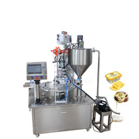 Remplisseur de tasse de yaourt de jus de type rotatif automatique et machine à sceller les tasses