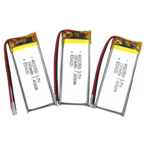 אולטרה דק נטענת קטן 3.7v 402050 380mah ליתיום פולימר סוללה