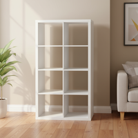 Meuble de rangement en cubes de bois 2x4 convertible moderne Better Home, étagère de présentation, meuble de salon, décoration intérieure