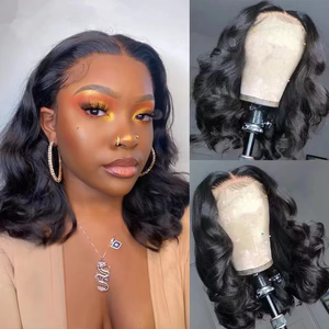 วิกผมลูกไม้แบบเต็มศีรษะ <span class=keywords><strong>ทรง</strong></span>บ๊อบ<span class=keywords><strong>สั้น</strong></span> สำหรับ<span class=keywords><strong>ผู้หญิง</strong></span> <span class=keywords><strong>ผม</strong></span>แท้บราซิล 100% เกรดเรมี่  จัดเรียงเกล็ดผม  แบบคลิปติด  HD  ลอนหลวม  ขายส่งจากผู้ผลิต - Product Image 2