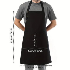 Tablier de travail ajustable avec boutons au niveau du cou, 2 grandes poches, 7 couleurs disponibles pour <span class=keywords><strong>coiffeur</strong></span>, esthéticienne, pâtisserie, service de restauration - Product Image 6