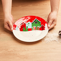 Service de Noël en Porcelaine : Assiettes et Bols en Céramique avec Bord Doré, Motifs Flocons de Neige, Vaisselle Délicate et Lumineuse pour l'Hiver