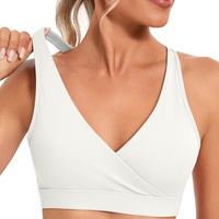 Soutien-gorge de sport pour femme, col en V, extensible, respirant, dos ajouré, pour le yoga et la gym