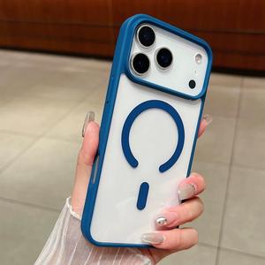 เคสโทรศัพท์แม่เหล็กใสใสสำหรับ iPhone 17 Air 16 15 14 13 12 11 Pro Max PLUS มาการองฝาครอบป้องกันสี - Product Image 1