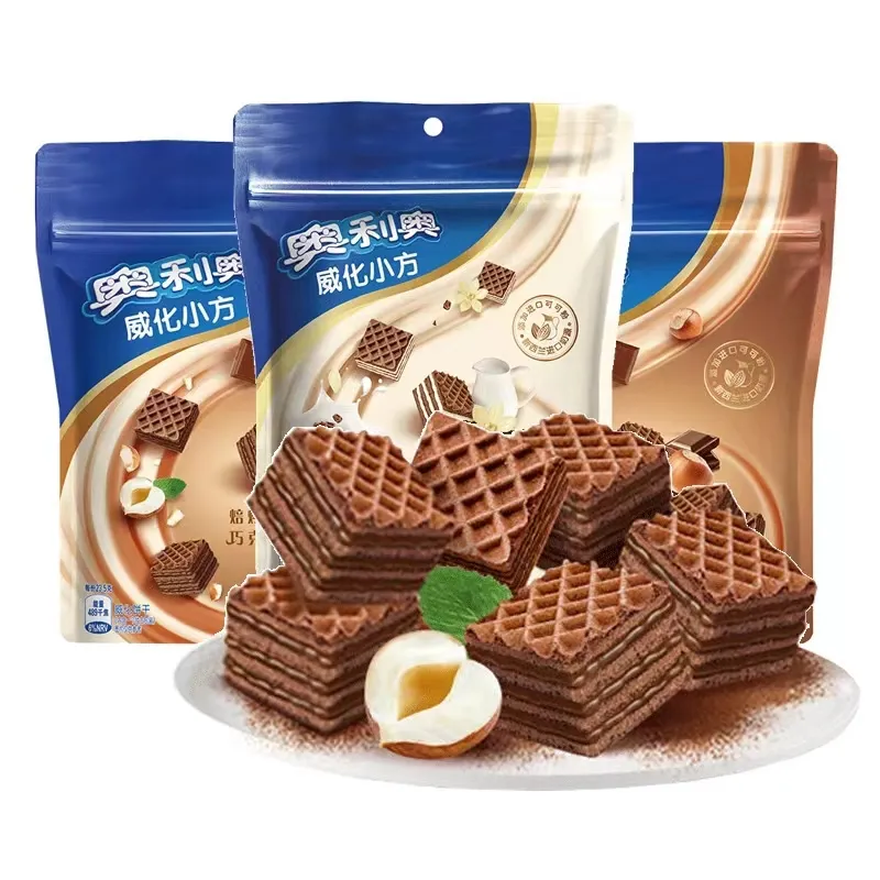 H wholesale brand biscuit wafer 100g Chocolate Sandwich Cookie wafer biscuits