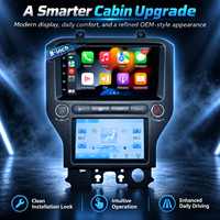 Écran GPS intelligent 9 pouces avec décodeur automatique, vidéo RCA, microphone haute fidélité Apple, lecteur DVD pour Ford Mustang 2015-2021