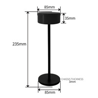 Lampe de table de restaurant CY LED moderne à piles rechargeables avec un design d'abat-jour en métal simple