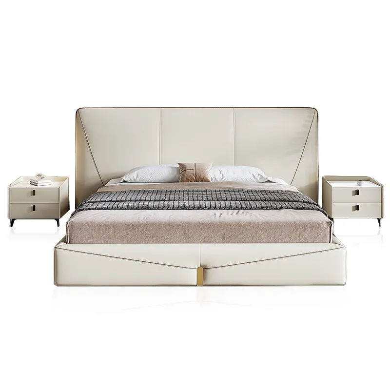 Mobili Hotel personalizzati letto in pelle camera da letto mobili imbottiti letto moderno King bed