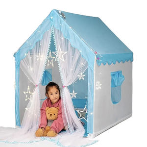 Niños princesa niñas Casa Grande punteada malla ventilada interior niños <span class=keywords><strong>Castillo</strong></span> jugar juguete tienda <span class=keywords><strong>de</strong></span> poliéster - Product Image 4