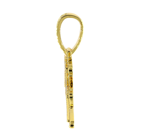 High Quality <b>Solid</b> <b>Gold</b> Moissanite <b>Pendant</b> Necklace with Classic Hip Hop Inspired Design - Product Image 1
