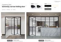 Porte coulissante en verre aluminium moderne, double vitrage Low-E, taille et couleur personnalisables, utilisation intérieure pour chambre et salle de bain