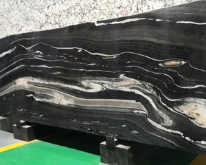 Batu marmer lembaran kuartz hitam Brazil Casablanca untuk atasan meja dapur - Product Image 6