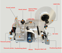Machine à étiquettes électriques professionnelle pour les petites entreprises, étiqueteuse semi-automatique pour les bouteilles carrées
