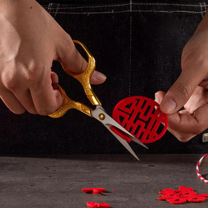 Handmade Retro mận hoa thêu kéo antiqued Giấy cắt kéo Cross-Stitch chủ đề cắt tỉa kéo - Product Image 5