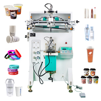 Machine d'Impression Sérigraphique Cylindrique pour Gobelets en Plastique et en Carton, Impression Mono-Couleur du Logo sur Bouteilles en Verre et Tasses à Thé au Lait