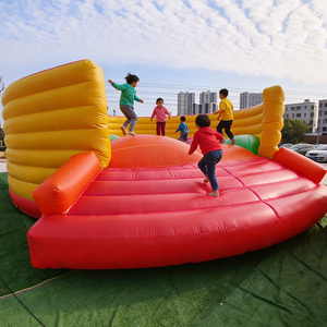 Pista <span class=keywords><strong>de</strong></span> Saltos Inflable Wipeout: Juego Interactivo Deportivo Extremo, Nube <span class=keywords><strong>de</strong></span> Rebote, Pista <span class=keywords><strong>de</strong></span> Obstáculos Gigante, PVC <span class=keywords><strong>de</strong></span> 0.55mm, 12*13m/5*5M - Product Image 1