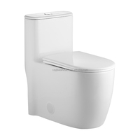 WC en céramique à siphon, à poser au sol, norme américaine CUPC, facile à nettoyer, WC monobloc