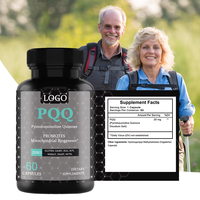 Cápsulas de PQQ de Marca Privada IHealth, Suplemento de Pirroloquinolina Quinona, Antioxidante de Belleza para Adultos, Sin Gluten, 60 Cápsulas/Botella