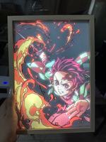 INS Led Lumière Peinture Décor USB Chevet Photo Lampe De Table Japon Anime Style Moderne Lumière Du Soleil Fenêtre Photo Dessin Veilleuse