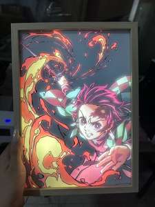 INS Led Lumière Peinture Décor USB Chevet <span class=keywords><strong>Photo</strong></span> Lampe De Table Japon <span class=keywords><strong>Anime</strong></span> Style Moderne Lumière Du Soleil Fenêtre <span class=keywords><strong>Photo</strong></span> <span class=keywords><strong>Dessin</strong></span> Veilleuse - Product Image 2