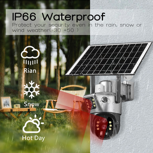 Jortan V380 10x Zoom quang ba ống kính màn hình kép 12MP Pin hoạt động năng lượng mặt trời Powered CCTV hệ thống IP 4G <span class=keywords><strong>camera</strong></span> an ninh CMOS - Product Image 3