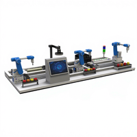Station de travail de fabrication intelligente intégrée, assemblage robotisé, inspection visuelle, système de contrôle PLC pour la formation professionnelle