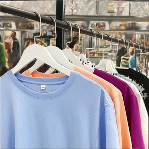 T-shirt pour homme 100% coton, impression sérigraphique de haute qualité, style ouvert, couleur unie, col rond, manches courtes, coupe ample - Product Image 2