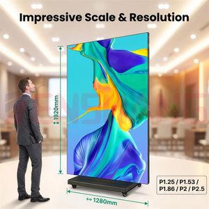 Schermo LED Pieghevole Tri-Fold a Doppia Faccia HD Tecnologia GOB Cartellone Digitale LED Portatile P1.25 P2.5 Senza Processore Esterno - Product Image 4