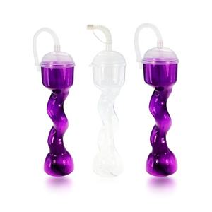 Gobelet à slush en PVC écologique, capacité de 400 ml, forme torsadée, avec logo personnalisé pour les fêtes - Product Image 1