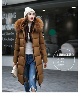 Swickparty-veste longue d'hiver pour <span class=keywords><strong>femme</strong></span>, manteau rembourré, à capuche, Slim - Product Image 2