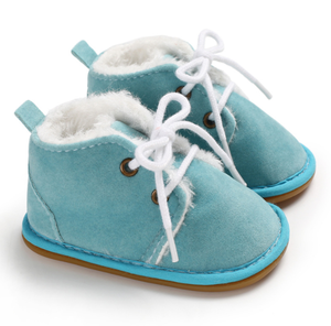 Bottes d'hiver en fourrure pour bébé, en cuir véritable, en daim, à franges, semelle en caoutchouc dur, chaussures chaudes, vente en gros, pour garçons et filles - Product Image 6