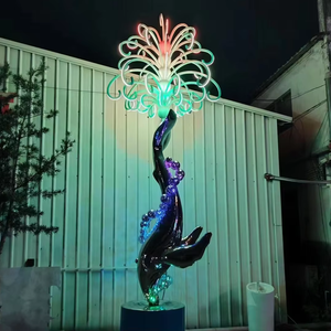 SENZHAO - Décoration extérieure - Sculpture lumineuse LED 3D imperméable - Motif dauphin - Product Image 2
