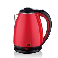 Bouilloire électrique en acier inoxydable RAF R.7838, 2,0 L, intérieur sans BPA, chauffage rapide 2000 W, base pivotante à 360 degrés