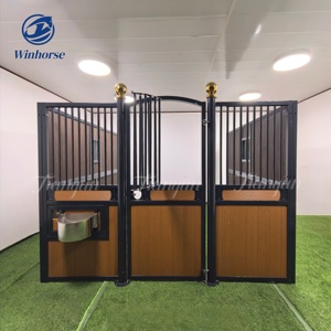 カスタムデザイン耐久性のあるモジュラー馬場パネルパウダーコーティングフレームWPC充填プレハブモダン安定フロント馬術クラブ用 - Product Image 3