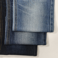 Tissu denim en coton, lyocell et lin indigo foncé 9 oz 4/1 sergé, teint réactif, doux, respirant, anti-rétrécissement