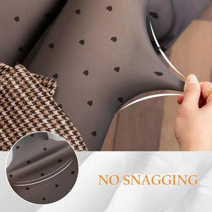 Al por mayor: Pantimedias cálidas de lunares para mujer, efecto piel, térmicas, tipo leggings de forro polar para invierno, pantalones tipo calcetín con aislamiento - Product Image 2