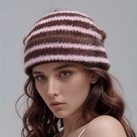 Nuevos sombreros de punto de piel de alta calidad OEM fábrica logotipo personalizado Unisex invierno gorros cálidos sombreros al por mayor