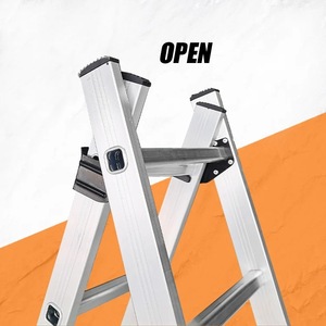 En31 3-phần gấp nhôm mở rộng thang cho căn hộ sử dụng kết hợp thang với hợp kim bước thang - Product Image 5