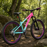 Vélo de montagne en alliage d'aluminium 27,5 x 2,35, 10 vitesses, frein à disque, fourche rigide pour Dirt Jump