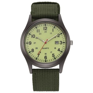 Montres sportives à quartz <span class=keywords><strong>avec</strong></span> calendrier, <span class=keywords><strong>bracelet</strong></span> en <span class=keywords><strong>tissu</strong></span> et boîtier en alliage pour hommes, <span class=keywords><strong>avec</strong></span> logo personnalisé, nouvelle collection en toile - Product Image 6