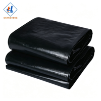Bâche en PE enduite 120g noire, imperméable, vierge