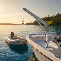 Korrosionsbeständiger Alumi-Lite Davit-Kran 880 Lb Manuelle Winde für Marine-Schiffe Schnellboote Decks Küsten- und Offshore-Gebiete
