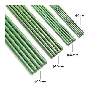 Piquets de soutien pour tomates en fibre de verre de haute qualité, revêtement plastique, tige en PRV de 8 mm, soudables et pliables, couleur personnalisable pour le jardin - Product Image 1