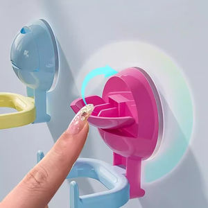 Crochet à ventouse double tête en plastique, sans perçage, étanche, écologique, capacité de charge 5 kg, pour salle de bain, cuisine, salon - Product Image 3