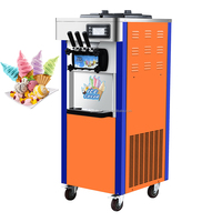 Grote Capaciteit Commerciële Ijs Machine Volautomatisch Fruit 3 Smaken Staande Nieuwe Softijs Machine Voor Restaurants