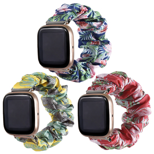 Dây Đeo Cổ Tay Thay Thế Scrunchie Cho Nữ, Dây Đeo Đồng Hồ Thông Minh Bằng Vải Thun Mềm 22Mm Cho <span class=keywords><strong>Fitbit</strong></span> <span class=keywords><strong>Versa</strong></span> 2 - Product Image 6
