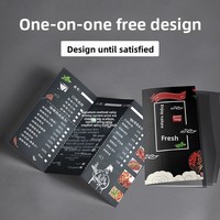 Menu de commande en un clic pour restaurants de hot pot et de barbecue, dépliant promotionnel pliable, affiche couleur personnalisée imprimée