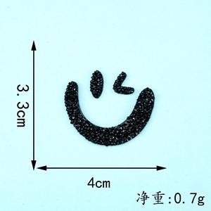 แผ่นปะรูปยิ้มน่ารักประดับเพชรระยิบระยับแบบรีดติดเสื้อผ้าหรือกระเป๋า - Product Image 4
